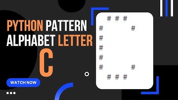 Python Tutorial: How to Create Alphabet Pattern C using Python