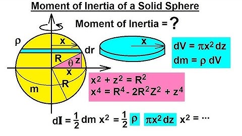 Physics 12  Moment of Inertia (2 of 7) Moment of Inertia of a Solid Sphere
