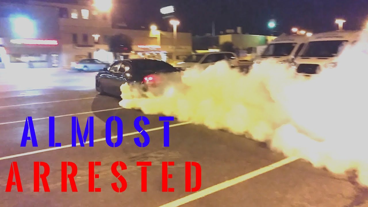 Police Shut Down The Car Meet - Burnouts & Donuts - YouTube