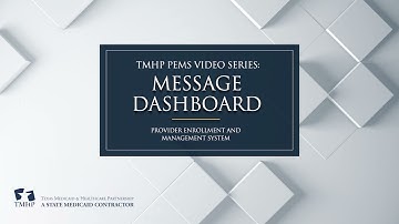 Message Dashboard in TMHP User Account