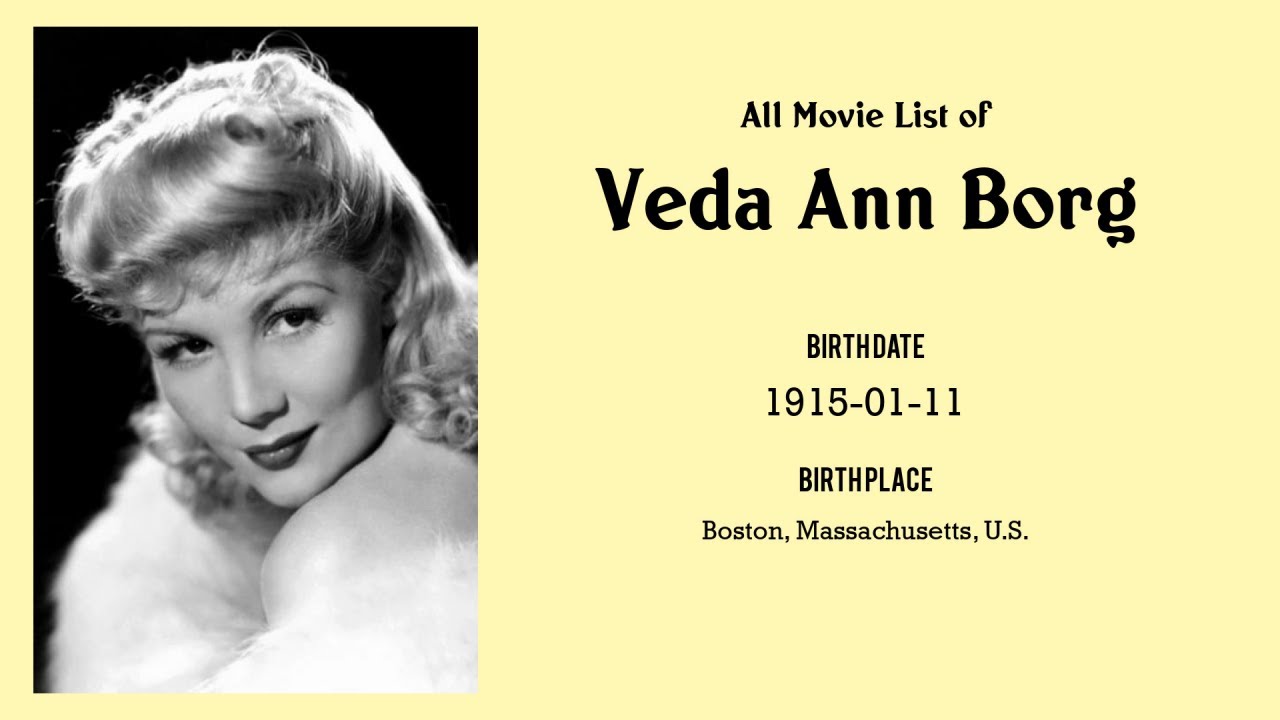 Veda Ann Borg Movies list Veda Ann Borg| Filmography of Veda Ann Borg