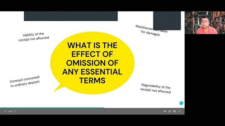 WAREHOUSE RECEIPT LAW PART 1 SECTION 1- 8 Reported by Rey Quelton Amba - DayDayNews