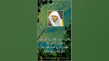 وَٱللَّهُ يُرِيدُ أَن يَتُوبَ عَلَيۡكُمۡ أجمل تلاوة بصوت الشيخ ياسر الدوسري #شبل المحرم