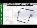 Double torsion spring in Creo Parametric