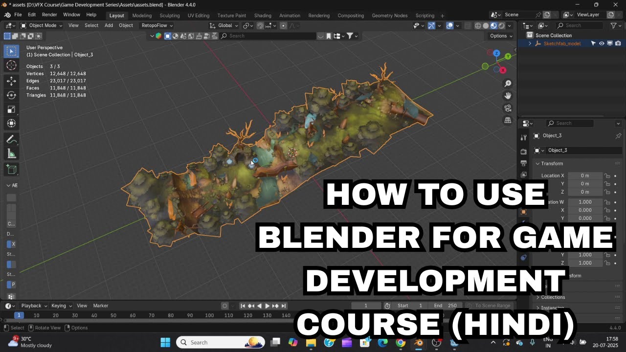Blender for game development || Make game asset for Godot