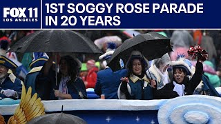 Spectators brace for soggy Rose Parade
