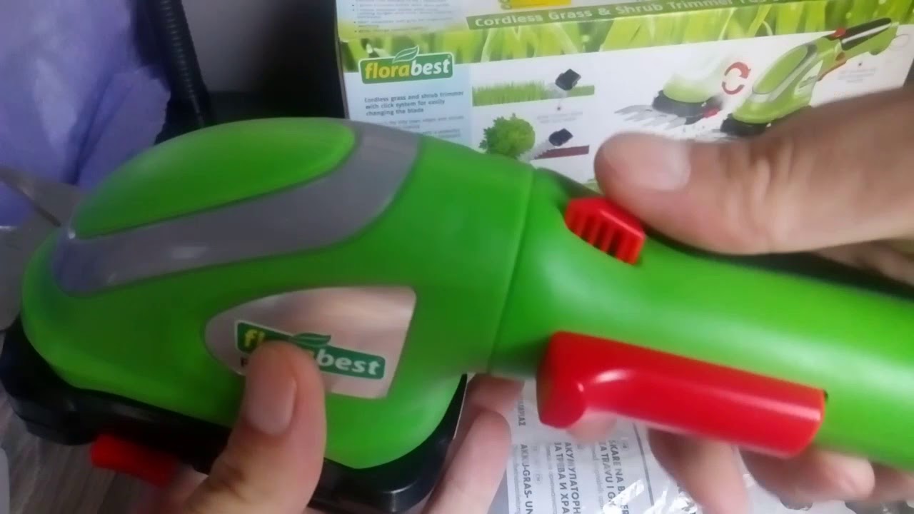 florabest cordless grass and shrub trimmer