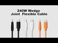 Hagibis Wedge Joint USB-C Cable, 240W Fast Charging Cable #tech #cable