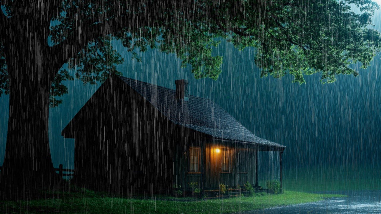 Cozy Rain Sounds in the Forest – Relaxing Cabin Ambience at Night for ...