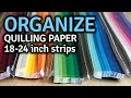 Quilling paper strips  organize and store 1824 inch length with easy pattern