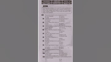 Matric 10th class past paper|Chemistry |2024 |Lahore board|Ist Group objective #pastpapers#exam