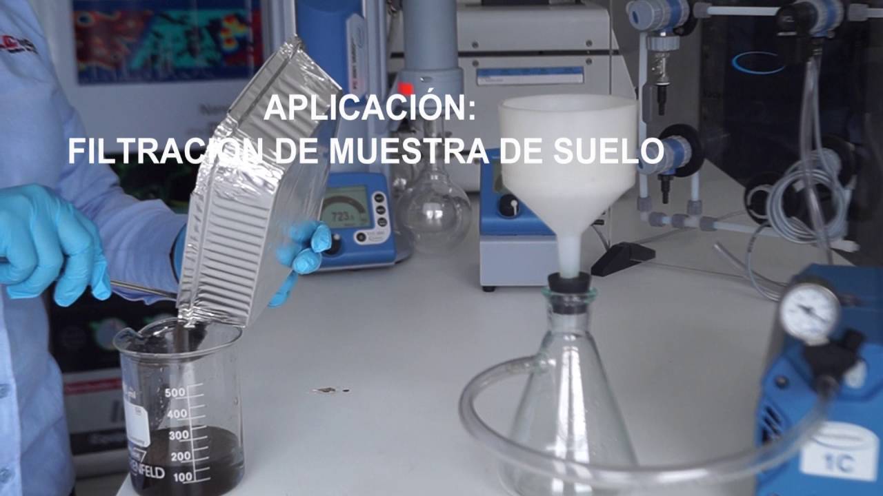 Filtración y extracción de fase sólida con bomba de vacío