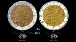 2 euro Slovakia euros 2009 - 2021 2022 2023 the Commemorative