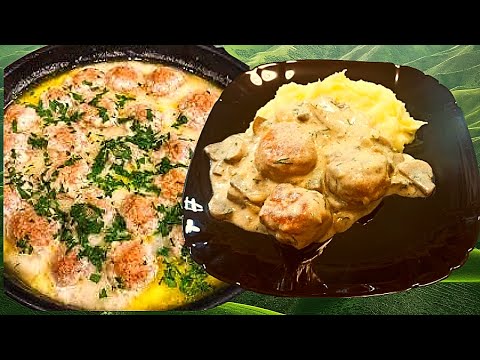 Вкусно и не дорого, куриные митболы в луково - грибном соусе. most popular recipes on youtube