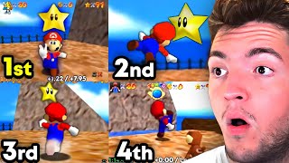 Comparing the BEST Mario 64 120 Star Speedruns