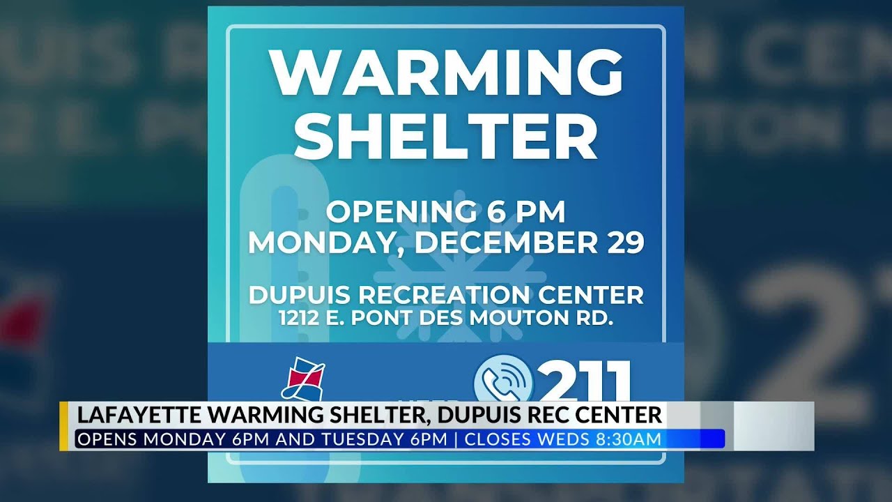 Lafayette opens warming shelter in advance of freezing weather - YouTube