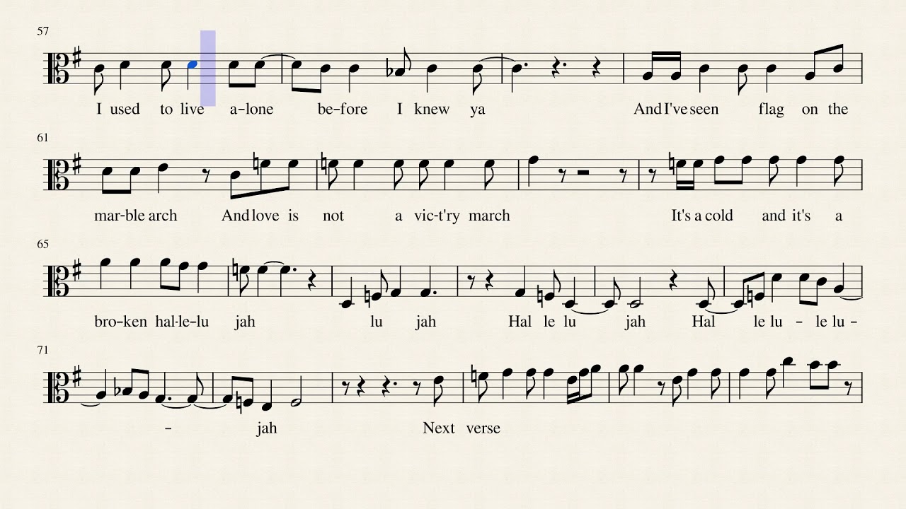 hallelujah viola solo sheet music youtube viola sheet music solo