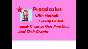 Precalculus Lesson 5:  1.3 Graphs of Functions