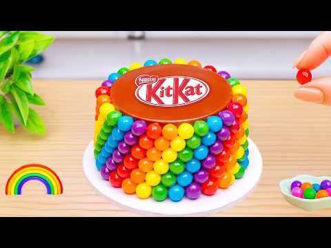Mini Rainbow Cake Recipe With Chocolate 🌈Tasty Rainbow Fondant Cake by Sweet Cakes
