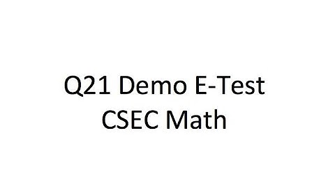 Equation of a Line  | Demo E-Test | CXC CSEC Math | Functions | Question 21
