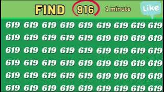 Can you Find Odd Number [916] within one minute? #trendingshorts​ #mathspuzle​ #opticalillusion​
