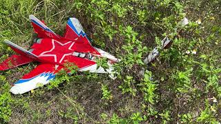 Freewing Mig-29 Red Star Twin 80mm crashed