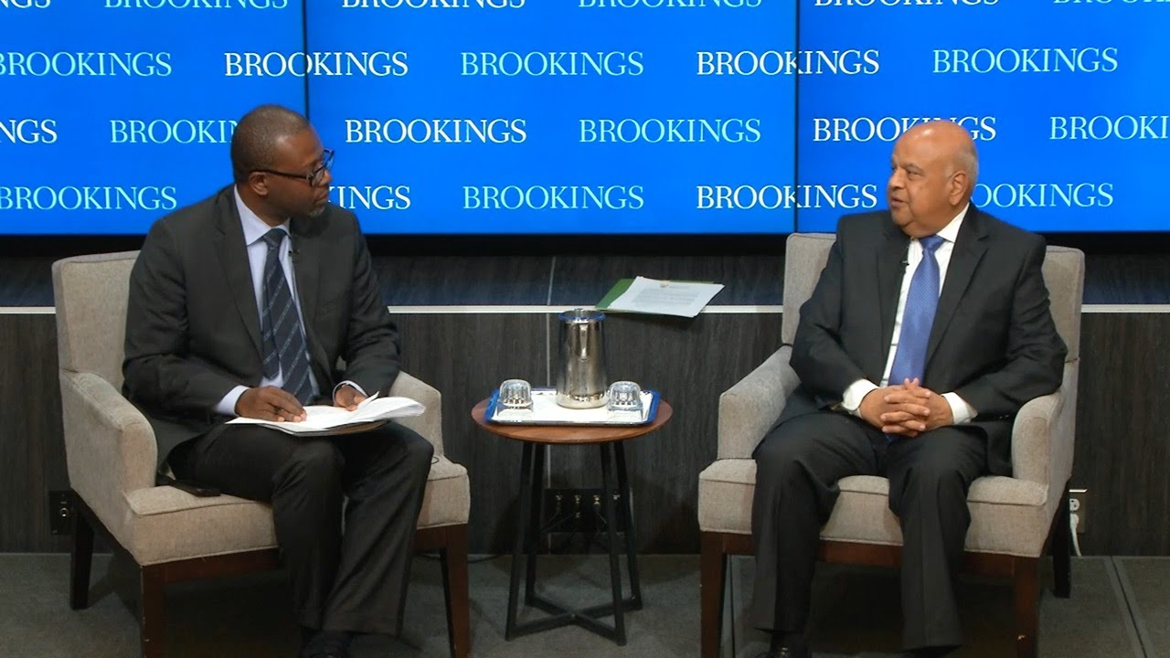 brookings institution events Pravin Gordhan notes the major growth challenges in South Africa