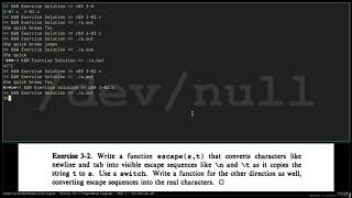 K&R Exercise 3-2 Solution