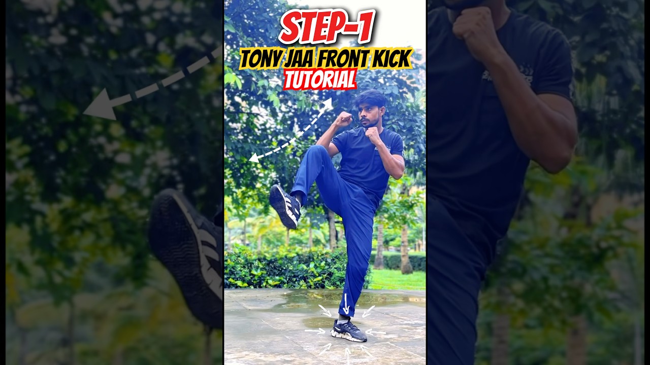 Tony Jaa Front kick tutorial 🥋💥 