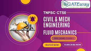 Fluid Mechanics Class1 Part1 | TNPSC CTSE 2026 | SSC JE Civil  | Gateway Engineers Academy Salem