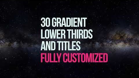 30 Gradient lower thirds and titles