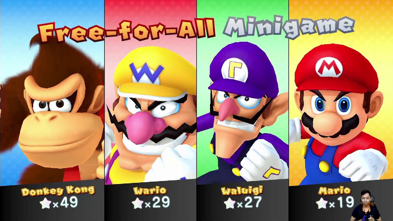 Colletion Mario Party 10 Donkey Kong vs Mario vs Waluigi vs Wario