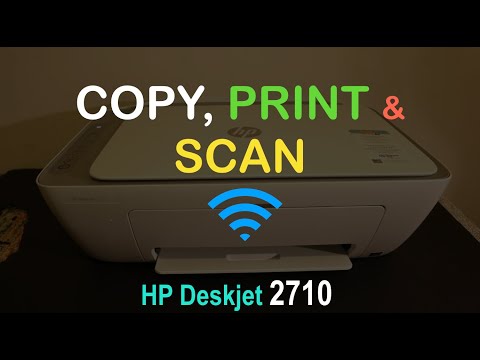 How to Copy Print Scan with Wireless HP Deskjet 2710 Printer !!