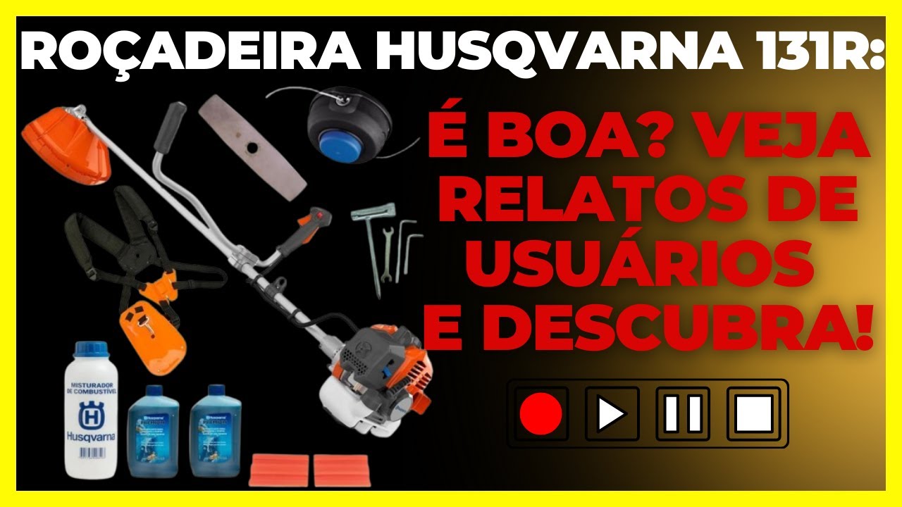 Roçadeira Husqvarna 131R: É Boa? Vale a Pena? - YouTube