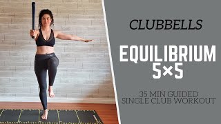 CLUBBELLS // 35 Minute Guided Single Club Single Leg Balance Workout // Equilibrium screenshot 5