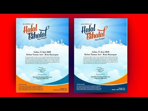 Cara Membuat Pamflet Halal Bihalal Di Coreldraw Youtube