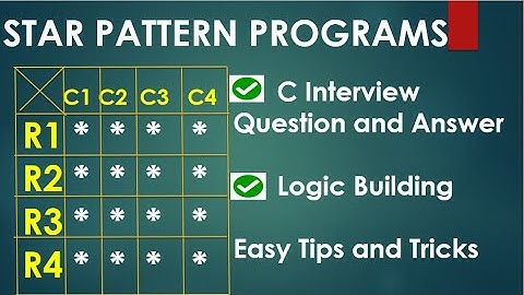 Star Pattern Program in C in Hindi | C Interview Questions and Answers