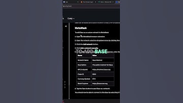 Easiest Way to Add BASE Network to MetaMask!