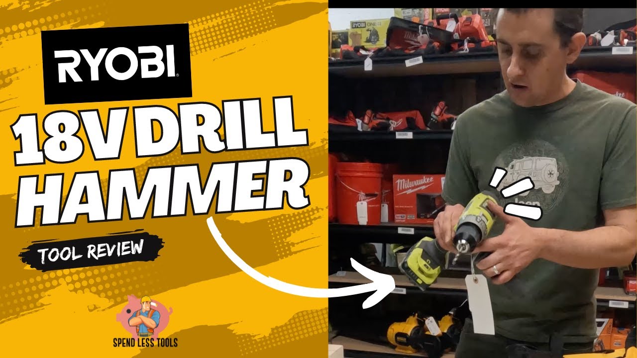 How to use RYOBI 18V Drill Hammer - YouTube