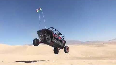 Insane jump on Rzr 1000 Xp4  Dumont dunes 2017