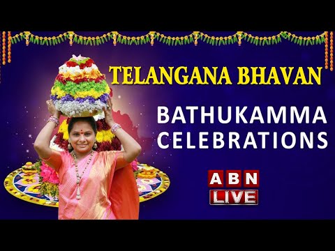 LIVE : Bathukamma Celebrations At Telangana Bhavan | ABN Telugu - ABNTELUGUTV