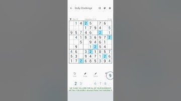 31 DECEMBER 2021 - SUDOKU DAILY CHALLENGE