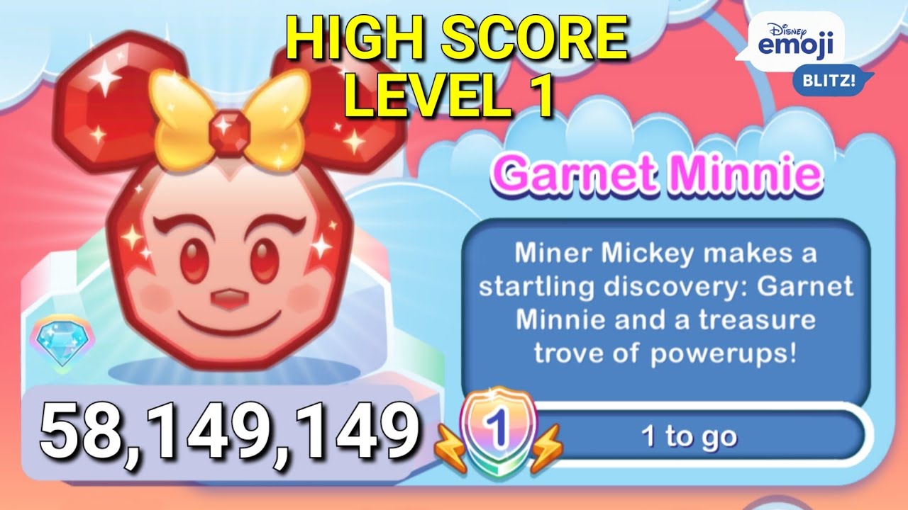 Disney Emoji Blitz - Garnet Minnie (Level 1) - Mickey and Friends