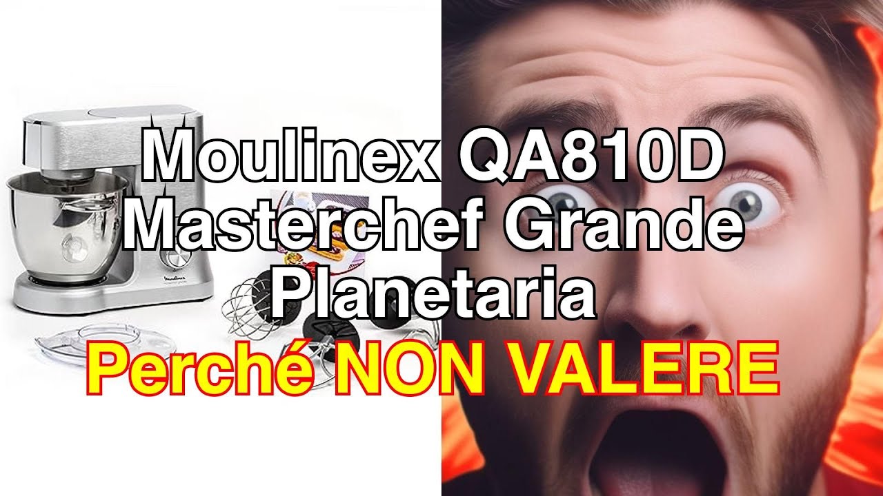 Recensione moulinex qa810d masterchef grande planetaria: impastatrice  planetaria multifunzione con g 