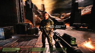 Quake 4 Sikkmod 1.1 Intro Cinematic - Air Defense Trenches - Hangar Perimeter