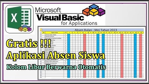 Absensi Siswa Sederhana Menggunakan Excel - Aplikasi Excel Gratis