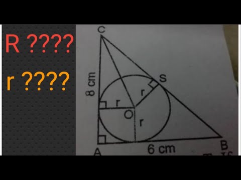 Video: How To Find The Radius Of A Circle Inscribed In A Right Triangle