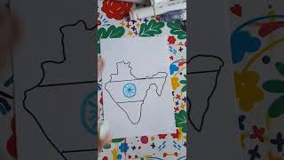 How to draw the map of India ?? drawing howtodraw shortsvideo fypシ viral shortsfeed  art