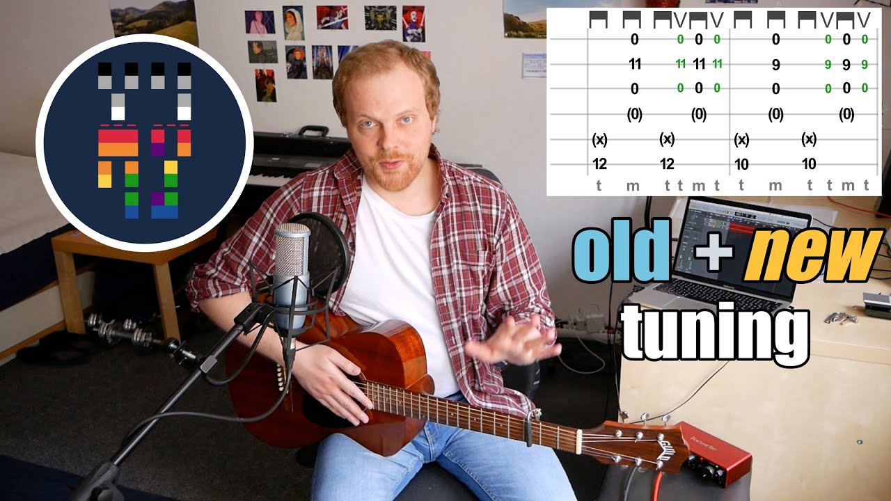 Coldplay Fix You acoustic & lead guitar tutorial (old + new tuning
