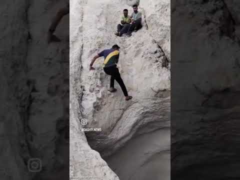 صحنه ای غم انگیز از نجات دو بچه آهو و چشم انتظاری مادر در حرکتی زیبا از بچه های نخل خلفان